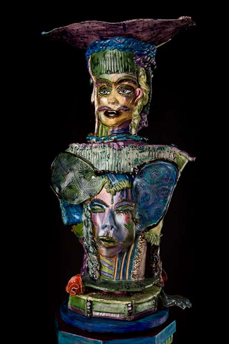 Moon-Lights-up-the-Night-Detail,-side-2-Suzy-Birstein Suzy-Birstein contemporary sculpture bust