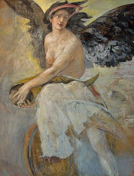 mostra_immagini_amici-(3) Mariano Fortuny oil on canvas of angel figure