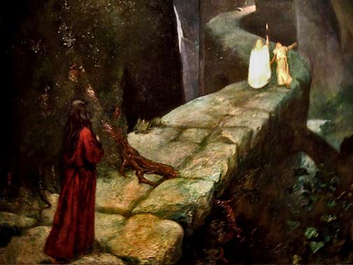 mostra_immagini_amici-(8) Oil on Canvas of Mariano Fortuny, Parsifal, the ascent to the Grail