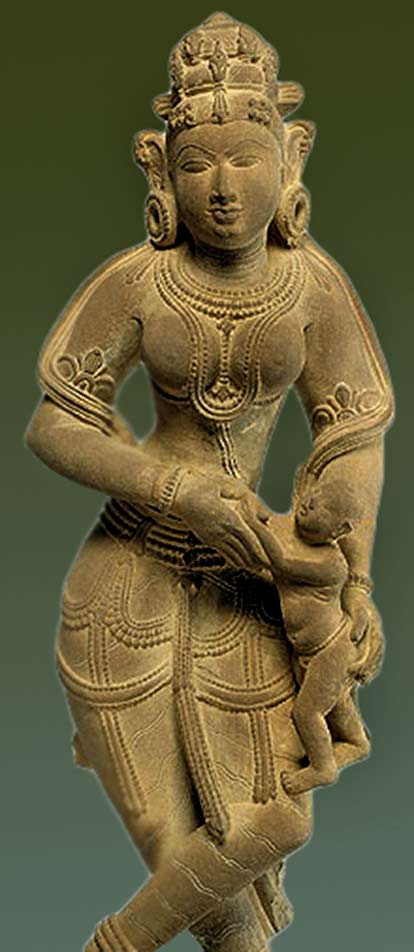 MOTHER-AND-CHILD-Sandstone-Nothern-India Northern India sandstone statue