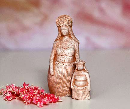 Mother-&-Child-Figurine-Lindy-Lawler hawaiian figurines mother and child - ,Lindy Lawler