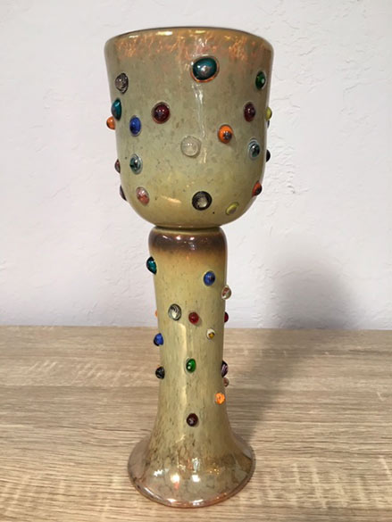 Murano-goblet Murano jewel encrusted goblet