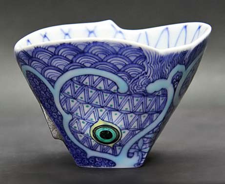 Mutsu-Takayanagi-Kyoto Mutsu-Takayanagi porcelain tea cup -Kyoto