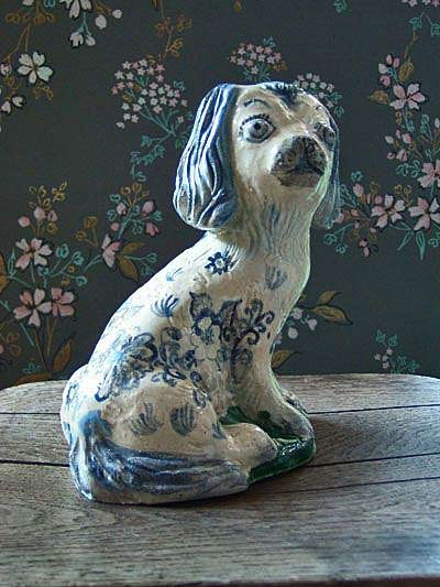 Nathalie-Lete-ceramic-dog Nathalie-Lete floral print puppy figurine