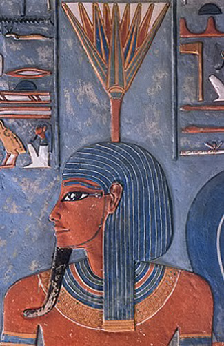 Nefertem,-Egyptian-Deities,-god-of-healing-and-beauty,-symbol-of-fragrance-and-water-lily,-son-of-Ptah-and-Sekhmet