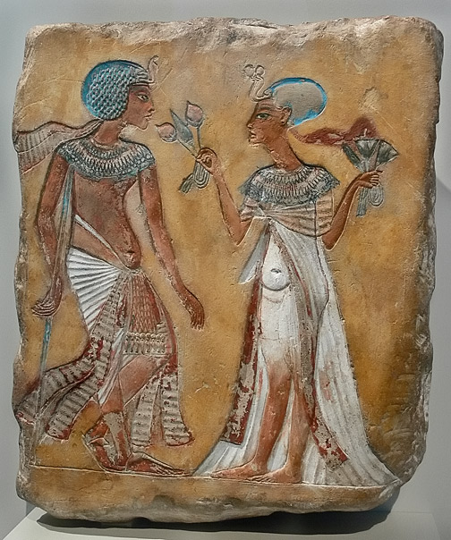 ng-im-garten-amarna-berlinArtist's-sketch--Walk-in-the-Garden-limestone;-New-Kingdom,-18th-dynasty,-c