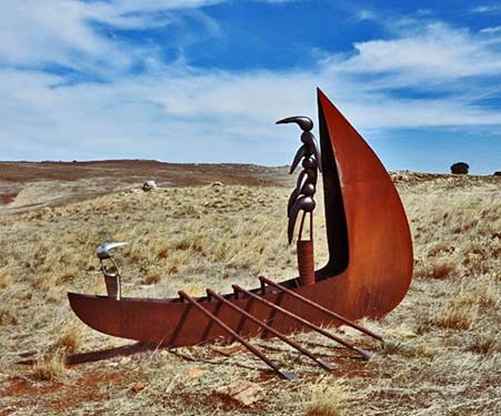 nick-uhlman-outback-sculpture 2016 nicholas-uhlmann-the-hood-iii boat sculpture