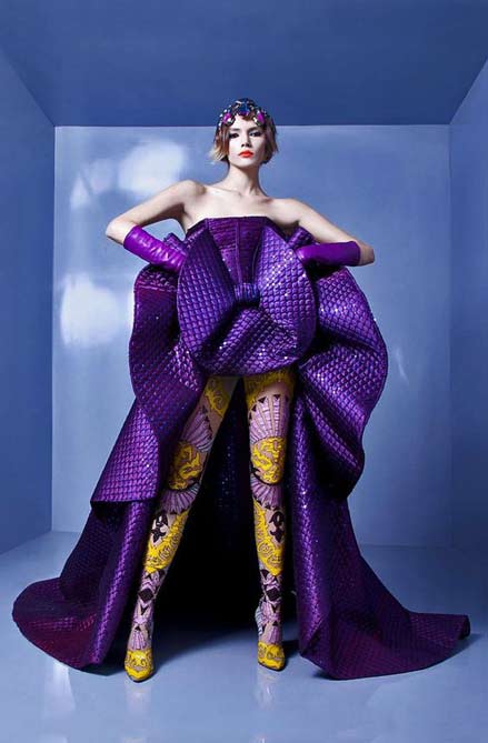 nicolas-jebran-fashion-design nicolas-jebran-couture 2012-2013 model wearing a deep purple gown
