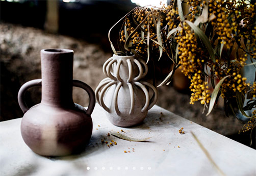 Nicolette-Johnson--vases-and-wattle Nicolette-Johnson--vases-and-wattle multi handles