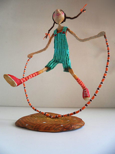 Ninots-of-Natalia-Skipping-Girl----Natalia-Mendoza Papier Mache Skipping Girl----Natalia Mendoza