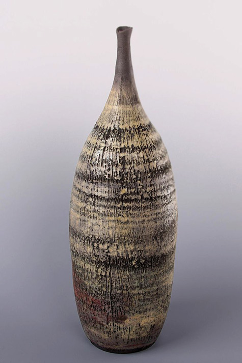 Nita-Clais-raku-bottle-475x713 Nita Claise raku fired bottle