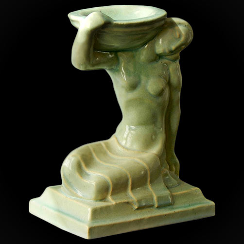 Art-Deco-Sculpture-by-Solon-for-Amer,-Encaustic Art Deco Sculpture by Solon for Amer, Encaustic