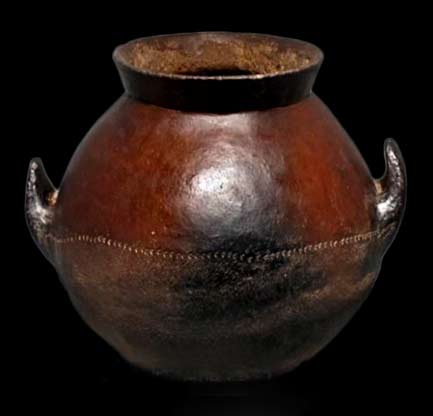 Nuna-People-Burkina-Faso Nuna pottery vessel with twin handles