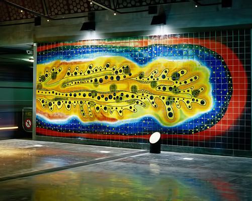 Oriente-Station-abstract-azulejos Lisbon Oriente-Station contemporary azulejos