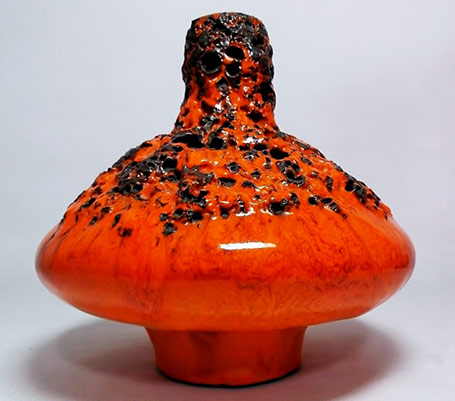 Otto-60s-West-German-Pottery-Modernist-Pop-Art-Space-Age-UFO-Fat-Lava-Vase-17cm Otto-60s-West-German-Pottery-Modernist-Pop-Art-Space-Age-UFO-Fat-Lava-Vase-17cm