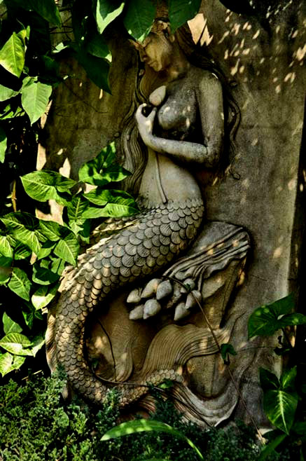 outdoor-mermaid-sculpture-amongst-creepers Thailand outdoor-mermaid-sculpture, Chang-Mai
