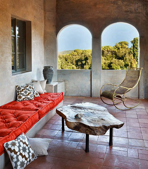 Medieval-Castle-Antwerp-Axel-Vervoordt-design outskirts-of-Antwerp,-Belgium,-interior-designer-Axel-Vervoordt-furnishes-the-orangerie-of-his-medieval-castle