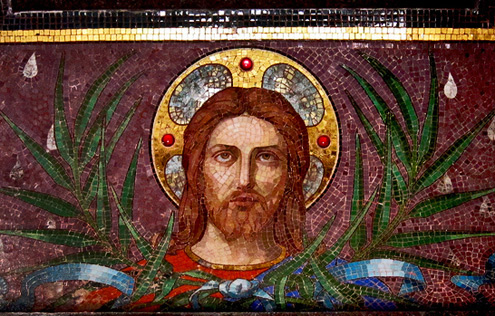 kay-harpa-mosaic-495x316 Père-Lachaise-Cemetery-Kay Harpa mosaic of Jesus