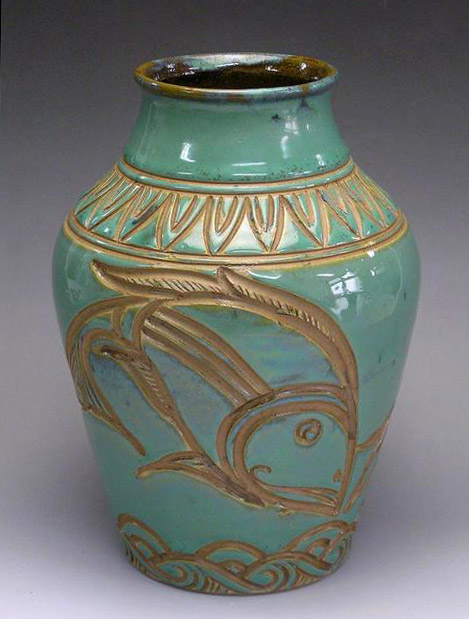 469px-619px-Samsung-Miyagi-carved-vase.jpg Samsung Miyagi carved teal vase
