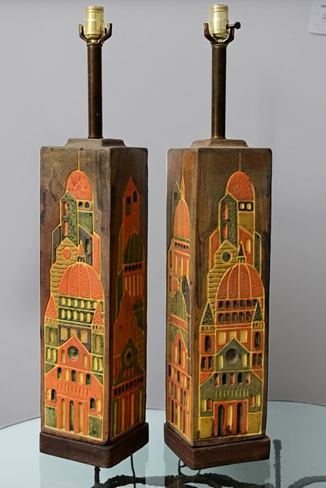 fantoni-midcentury-lamps-471x705 Pair-of-Fantoni-Ceramic-Lamps 60's 32inches in height