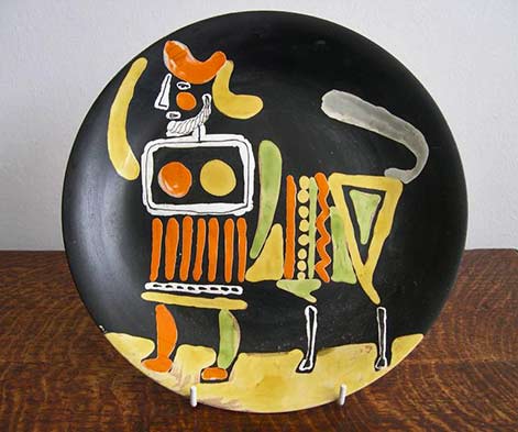 Roger-Capron-ceramic-plate -roger-capron-vallauris-ceramic-plates-circa-1960-picasso-style