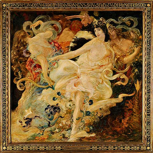 Mariano Fortuny-Madrazo-The-Flower-Maidens Palazzo-Fortuny-celebrating-the-bicentenary-of-the-birth-of-Richard-Wagner