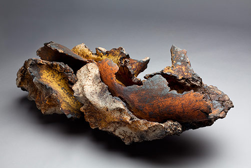 Pascale-Lehman-Chilean-ceramics-2017==- Pascale Lehman - ceramic sculpture of combined individual pieces with earthy tones