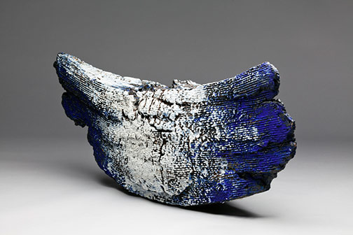 Pascale-Lehman-Chilean-ceramics000 Pascale Lehman deep blue and white ceramic sculpture