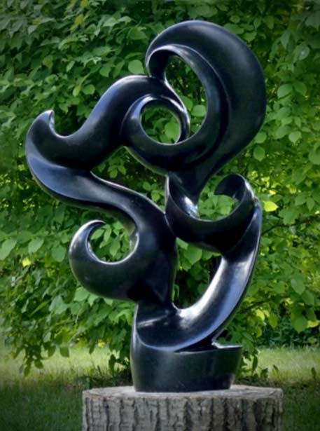 Passion-by-Sylvester-Samanyanga Passion by Sylvester Samanyanga - black stone carved sculpture