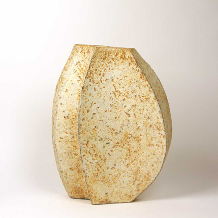 Paul-Philp-ceramic-art Paul-Philp--ceramic-faceted vase with speckled glaze