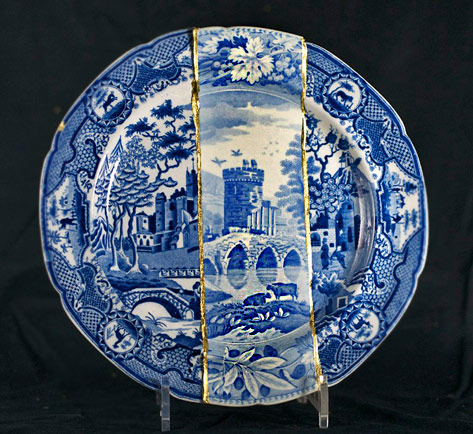 Paul-Scott-conjoined-ceramic-plates Cumbrian-Blues-Collaged-Ceramics-by-Paul-Scott conjoined ceramic plates