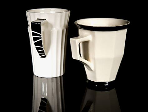 Pavlína-Lubomírská-ceramic-mugs Black and White ceramic mugs by Pavlína-Lubomírská