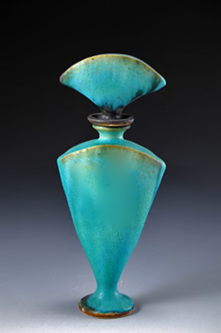 Perfume-Bottle-by-CacheLaPottery Turquoise Perfume Bottle by Cache La Pottery