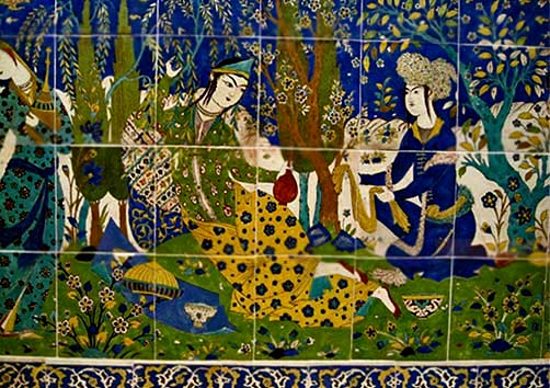 danielle-adjoubel-ceramic-tiles persian-paradise-garden-danielle-adjoubel ceramic tile wall art