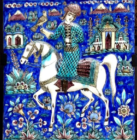 Persian-tile,-19th-century--National-Museums-Scotland Persian tile, 19th century--National-Museums-Scotland