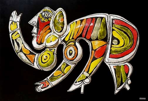 roger-capron-wall-plaque personnage-animal-fantastique-par-roger-capron-2002