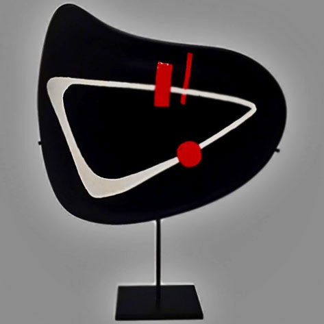 Peter-and-Denise-Orlando,-Ceramic-Dish-on-Base-Galerie-Riveria,-Saint-Quen== Peter and Denise Orlando, Ceramic-Dish-on-Base-Galerie-Riveria, Saint-Quen