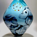 Peter Hermansson art glass vase