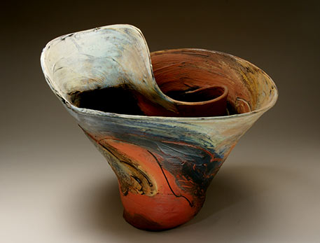 Pewabic_Stephenson_Red-Beach-1993Susanne-Stephenson,-Red-Beach,-1993,-terra-cotta,-17-x-20-x-15-in Susanne Stephenson, Red Beach,-1993,-terracotta,-17-x-20-x-15-in