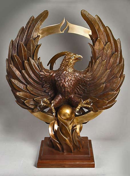 Phoenix-Rising-Jon-Hair Phoenix-Rising-metal sculpture - John Hair