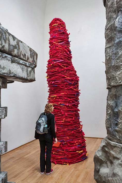 Phyllida-Barlow’s-sculptural-installation,-'Folly,'-in-the-British-Pavilion Phyllida Barlow’s sculptural installation, 'Folly,' in the British Pavilion.Credit Gianni Cipriano for The New York Times