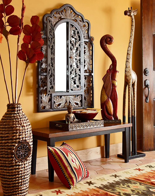 Pier-1--Eastern-decor Pier1 giraffe and elephant sculptures - Eastern Afrocentric theme decor