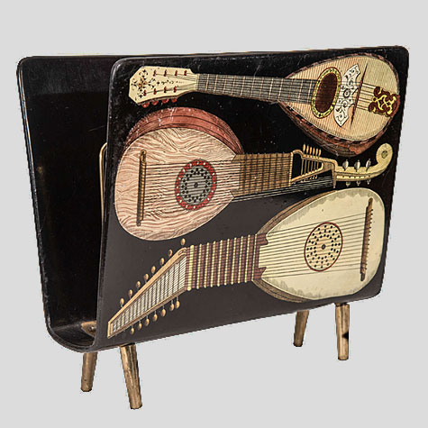 Piero-Fornasetti-magazine-rack Piero Fornasetti-e-madolin Magazine-Rack