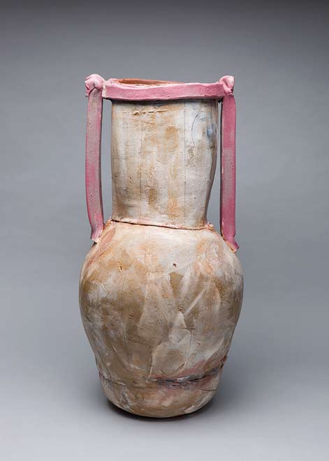 Nancy-Selvin-large-vessel pink-back_Nancy-Selvin-32-x-22-x-22-inches Large pottery vase