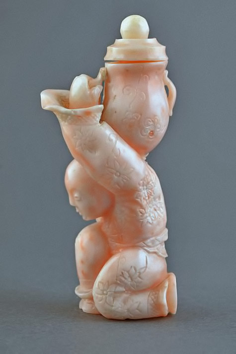 pink-coral-snuff-bottle Pink coral snuff bottle---dating19th-20th Century---provenance-China