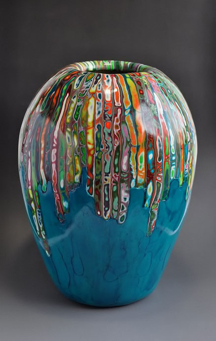 polymer-clay-vase polymer-clay-ovoid vase--by-beefball-papa