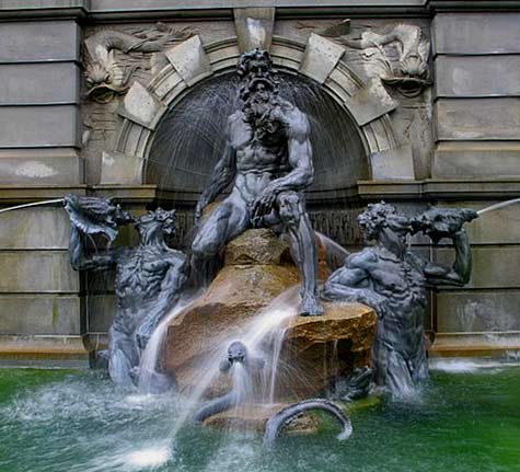 Poseidon's-Fountain,-Library-of-Congress,-Washington-D.C Neptune fountain-Congress-Library-Washington