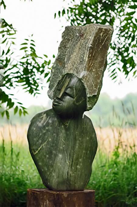 Proud-Woman-Walter-Mariga-sculpture Proud-Woman-Walter-Mariga shona serpentine stone sculpture