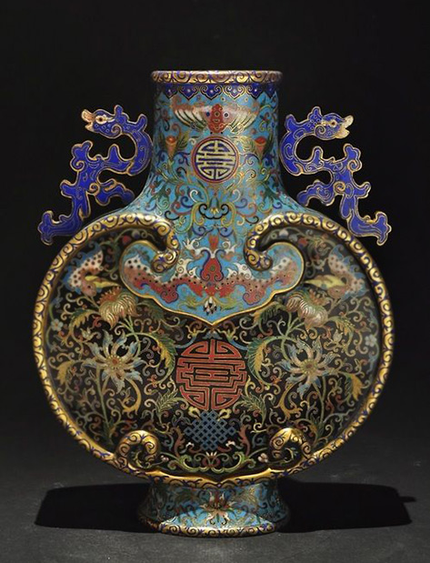 cloisonne-vase-with-dragon-handles-473x619 Qing dynasty cloisonné vase