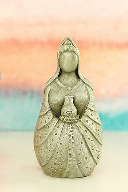 Quan-Yin-Goddess - Lindy Lawler Green Kuan Yin goddess statue by Lindy Lawler